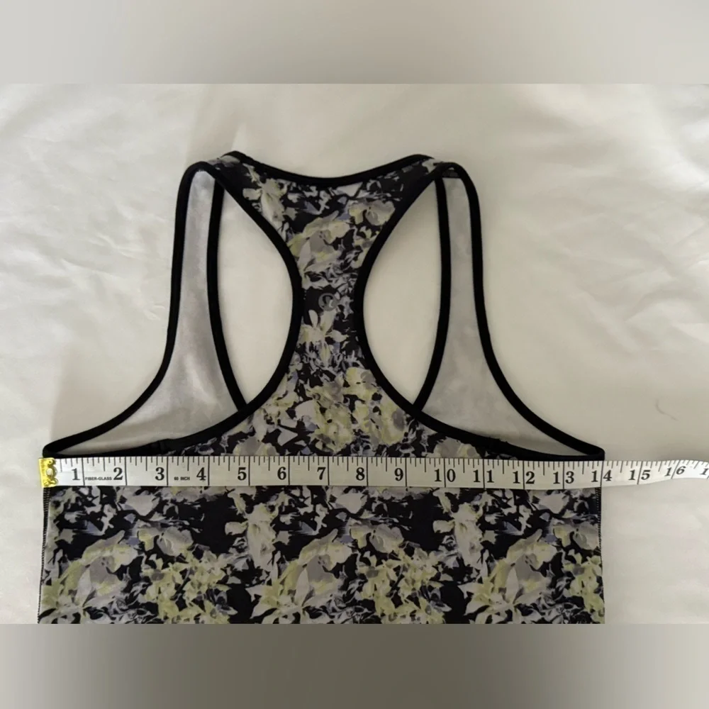 Lululemon Cool Racerback Crosscourt Petal Black Clarity Yellow / Black Size‎ 6